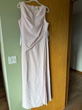 Kay Unger Pale Pink Sleeveless Maxi Dress Back bottom is a bit dirty
